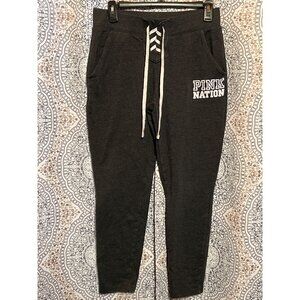 Victorias Secret Pink Nation Womens Dark Gray Joggers Size M